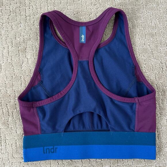 LNDR Spar Sports Bra BlackBerry Purple Blue Small - Picture 4 of 7